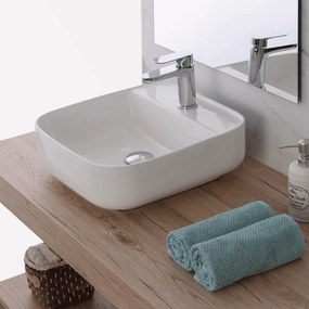 Lavabo D'Appoggio/Sospeso 39x39 Cm Bianco Lucido