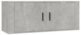 Mobili Porta TV a Parete 3 pz Grigio Cemento 100x34,5x40 cm