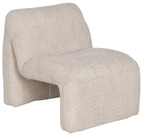 Poltrona beige in tessuto bouclé - Ixia