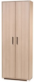Scarpiera multiuso in legno a 2 ante e ripiani interni H189 ROVERE