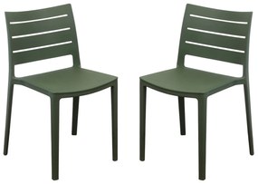 CABOT - set 2 sedie in polipropilene impilabile