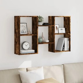 Mensola A Muro Rovere Fumo 96x18x60 Cm İn Truciolato /