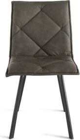 Sedia pranzo Ecopelle Antracite - moderno ROLL 2 sedie