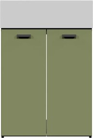 Mobile da bagno a terra 60x50x h82,5 cm verde opaco, 2 ante COLAVENE Nobu