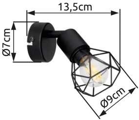 Brilagi - Faretto da parete orientabile CAGE 1xE14/40W/230V