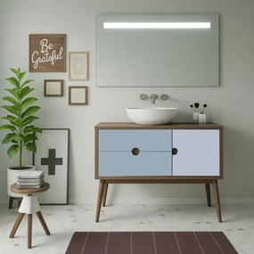 Mobile da bagno sotto lavabo Kompas rovere chiaro L 100 x H 48 x P 45 cm, lavabo non incluso