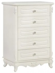 Settimino classico bianco avorio 5 cassetti-Arrediorg.it