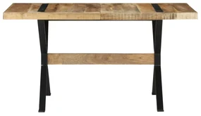 Tavolo da pranzo 140x70x76 cm in legno di mango grezzo