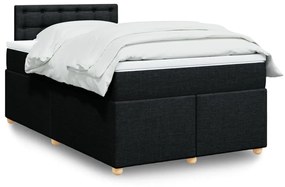 Giroletto A Molle Con Materasso Nero 120x190 Cm İn Tessuto /