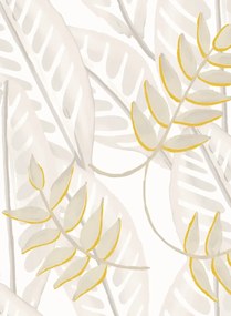 Florale Tapete Alocasia von Elitis - Beige/ Orange