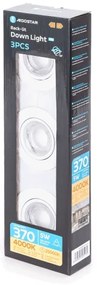 Aigostar - Set da 3 faretti da incasso LED, 5 W, 230 V, 4000 K, Ø 8,5 cm, bianco