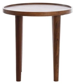 Tavolino rotondo in legno massiccio di acacia ø 49 cm Qiano - Light &amp; Living