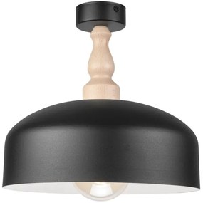 Lampadario a plafone RINA 1xE27/15W/230V nero/faggio