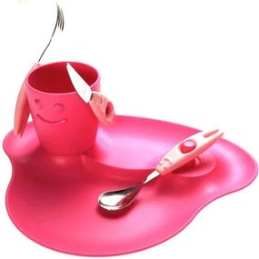 Set 5pz Pappa Bambini - Piatto, Bicchiere e Posate - Party - Rivadossi