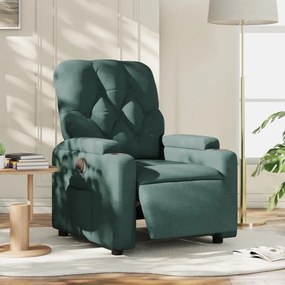 Poltrona Elettrica Reclinabile Verde Scuro İn Tessuto /