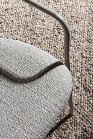 Set di sedie da pranzo grigio chiaro/di colore naturale in imbottito con braccioli Nour – MOME