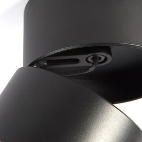 Set di 2 faretti moderni neri rotondi orientabili - Go Nine