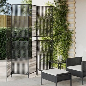 Divisorio Per Ambienti A 4 Pannelli Nero İn Polyrattan /