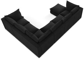 Divano angolare nero (con penisola a destra/a U) Manao – Makamii