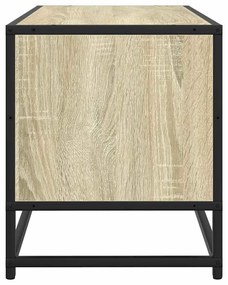 Mobile tv rovere sonoma 80x34,5x40 cm legno multistrato metallo