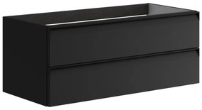 Mobile da bagno sotto lavabo Fusion antracite laccato opaco L 99.5 x H 40 x P 45.5 cm 2 cassetti, lavabo non incluso