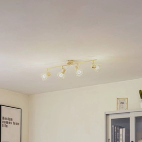 Lindby plafoniera Piena, beige, a 4 luci, metallo, 70 cm