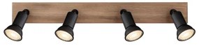 Globo 57998-4W - Faretto DREW 4xGU10/35W/230V legno/metallo