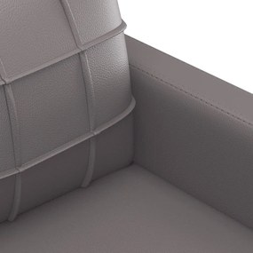 Set di divani 2 pz con cuscini grigio in similpelle