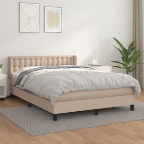 Giroletto A Molle Con Materasso Cappuccino 140x190cm Similpelle /
