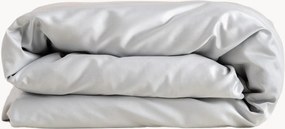 Copripiumino in raso di cotone Pearl Gray