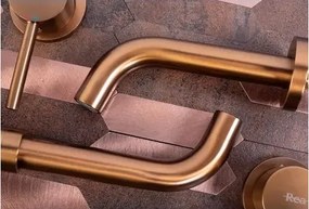 REA-B4600 - Miscelatore da lavabo per installazione ad incasso LUNGO, finitura rame spazzolato