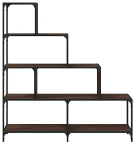Libreria 4gradini rovere marrone 139x33,5x149 legno multistrato