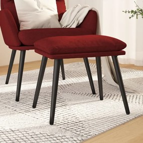 Poggiapiedi Rosso Vino 45x29,5x35 Cm İn Tessuto /