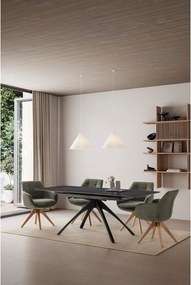 Set di sedie da pranzo verde in imbottito con braccioli 2 pz Donatelo – Marckeric