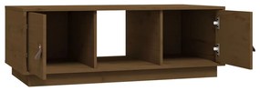 Tavolino da Salotto Miele 100x50x35 cm Legno Massello di Pino