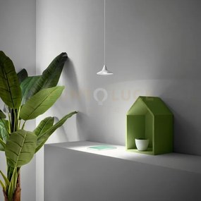 Helena s/1 - sospensione in alluminio bianco 1 luce a led 3000k 7w ...
