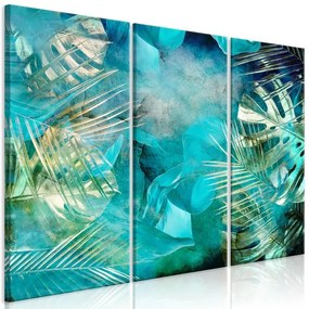 Quadro Turquoise and Gold (3 Parts)