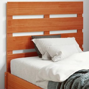 Testiera Marrone Cera 90 Cm İn Legno Massello Di Pino /
