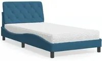 Letto con Materasso Blu 100x200 cm in Velluto 3208644