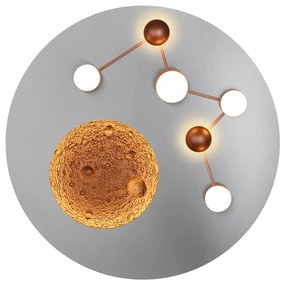 Plafoniera LED dimmerabile in bianco-bronzo ø 50 cm Zodiac - Trio