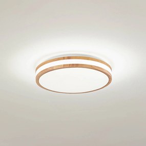 Plafoniera a LED Emiva Lindby, Legno chiaro, Soggiorno / Sala da pranzo, Legno, Moderno, Plafoniera LED
