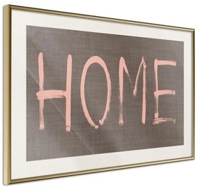 Poster  Simply Home (Pink)  Cornice Quadri Cornice d'oro con passe-partout, Larghezza x Altezza Home decor 90x60