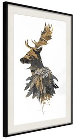 Poster  King of the Forest  Cornice Quadri Cornice nera con pass-partout, Larghezza x Altezza Home decor 20x30