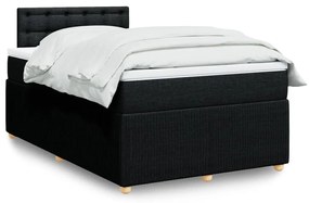Giroletto A Molle Con Materasso Nero 120x190 Cm İn Tessuto /