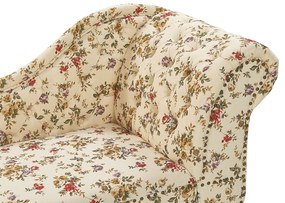 Chaise longue destra modello floreale beige NIMES Beliani