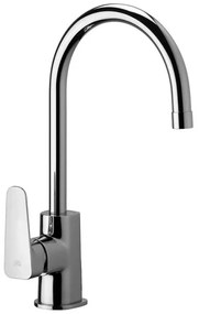 Miscelatore per lavello Paffoni Sly canna alta orientabile in ottone cromo