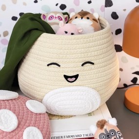 Cesta per giochi da bambino beige in tessuto ø 23x22 cm Fizz Malcolm – SQUISHMALLOWS