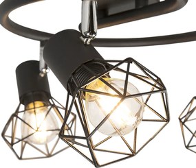 Faretto intelligente nero orientabile e inclinabile incl.3 Wifi P45 - Mosh