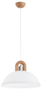 Lampadario a sospensione con filo MIGOT 1xE27/15W/230V beige/cromo