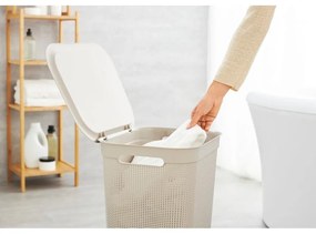 Cesto portabiancheria in plastica beige 50 l Brisen - Rotho
